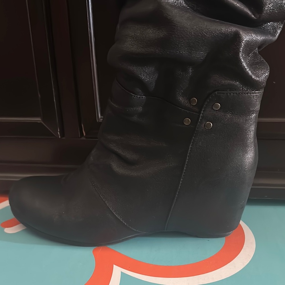 BareTraps Black Heeled Boots for Women